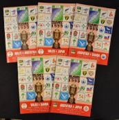 Rugby World Cup 1999 Programmes: Quintet of substantial issues for the tournament hosted by Wales,