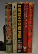 5x British Lions Rugby Books - 3x signed to incl 