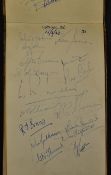 1950 Wales Rugby Grand Slam season autograph book - to incl v Scotland played at Swansea on 4