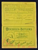 Rare 1924 Warwickshire v New Zealand All Blacks Invincibles rugby programme - played at Coventry