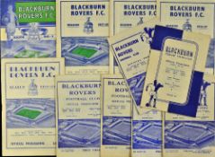 Blackburn Rovers home programmes to include 1950/51 Southampton 1951/52 WBA (FAC), Burnley (FAC)