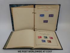 Omnibus albums of 1953 coronation and 1946 Victory stamps