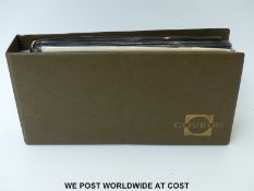 An early GB cover album, includes 1935 9d olive green SG447, Edward VIII, £1 brown SG478c,