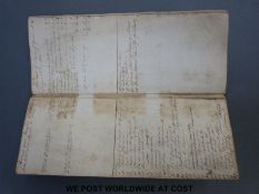 A Victorian ledger, 1833 onwards containing household expenses, children's education, travel,