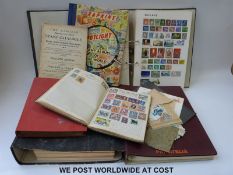 Sundry albums, a stockbook,