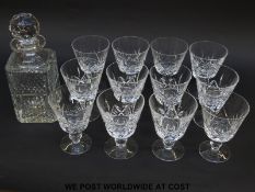 A set of 12 Stuart Crystal cut wine glasses (12.
