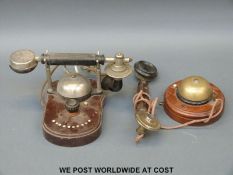Two late 19thC / early 20thC telephones or servant's phones