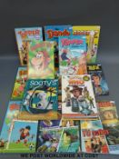 A mixed collection of annuals to include Sooty's Third Annual, Countdown, Star Trek 1972,