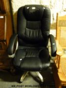 A leather style office chair