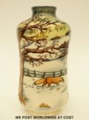 Moorcroft waisted vase decorated in the Woodside Farm pattern, dated 99 to base (21.