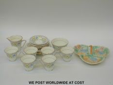 A Grafton tea set in Persian pattern and an Avonware trefoil serving dish.
