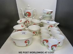 Royal Doulton Art Deco coffee set in Lynn pattern,