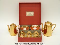 Royal Worcester cased set of six coffee cans and saucers,