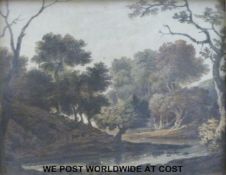 B Barker of Bath three aquatints including Castle Combe and Old Bridge Bath (largest 22 x 17cm)