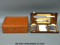 A mahogany writing slope,