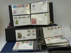 An extensive collection of GB first day covers in eight albums from 1966-1980's,