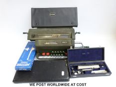 A vintage Facit mechanical calculator drawing instrument,