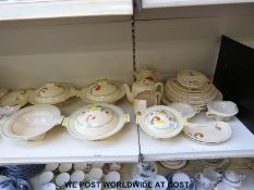 An extensive collection of Art Deco Royal Doulton Lynn pattern dinner and tea ware including five