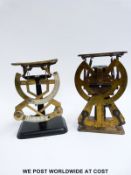 Two bilateral dial type postage scales