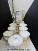 Foley China E Brain & Co Art Deco tea set in Evesham pattern