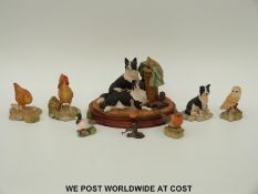 Border Fine Arts sheepdog and bird models including 'A Long Day Ahead',