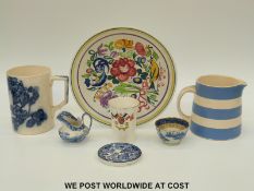 A collection of ceramics to include Poole charger, T G Green jug, Victorian quart mug,
