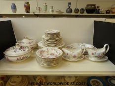 Wedgwood dinner ware in Charnwood pattern including 12 dinner plates and two tureens,