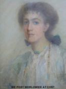 Anata Bowmens pastel portrait of Maud Elizabeth Wallis, wife of Sir Edward Manville,