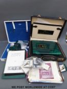 A quantity of mainly perfume related ephemera and promotional material including an attaché case