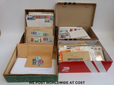 Four boxes of GB and Cyprus first day covers,