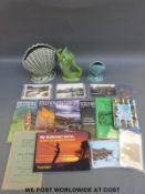 Three items of Scilly Isles pottery including a glug jug etc,