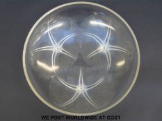 Lalique Volubilis opalescent glass bowl raised on three feet, no.