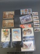 Two sets of Manneken-Pic joke cards series 1 and 2 together with various cigarette and postcards