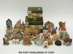 A collection of Lilliput Lane cottages and other ceramics