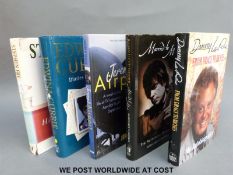 Five signed books including Stephen Fry, Edwina Currie etc.