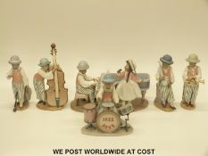 A Lladro six-piece jazz band