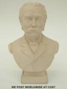 A parian bust of W H Goss with mark to base (16cm tall)
