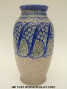 Royal Lancastrian vase designed by Edward Thomas Radford (27cm tall)