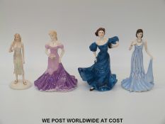 Four Coalport figurines Opal, Forget-Me-Not,