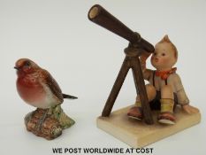 Goebel Hummel figure and a Beswick bird