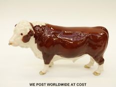 Beswick polled Hereford bull model 2549A