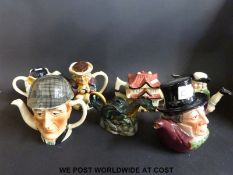 Seven Tony Woods teapots