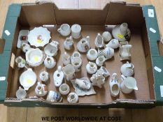Forty pieces of mixed crested china to include W.H.