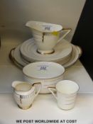 Royal Doulton Art Deco milk jug, sugar, cream jug,