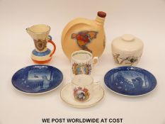 A T G Green Guinness lidded pot featuring a tug of war scene between various animals including