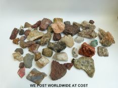 A quantity of mineral / geological samples to include quartz, agate, hematite etc.