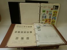 A world stamp collection in five folders