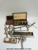 A quantity of engineering marking-out tools to include Moore & Wright,