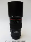 A Canon macro lens EF 100mm 1:2.