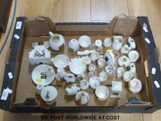 Forty pieces of mixed crested china to include H.W.